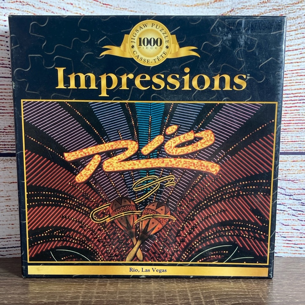 Factory Sealed Impressions; Rio, Las Vegas; 1000 pc Jigsaw Puzzle 2005